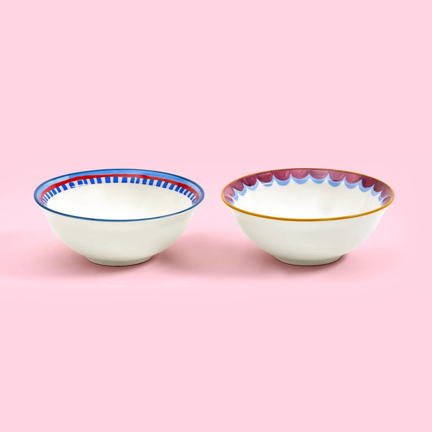 Eleanor Bowmer Set of 2 Nibble Bowls - Electric Coast Cactus & Oyster