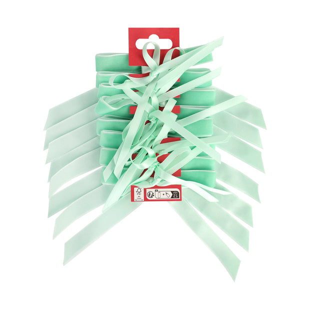 Candy Velvet Bows 8 Pack - Green