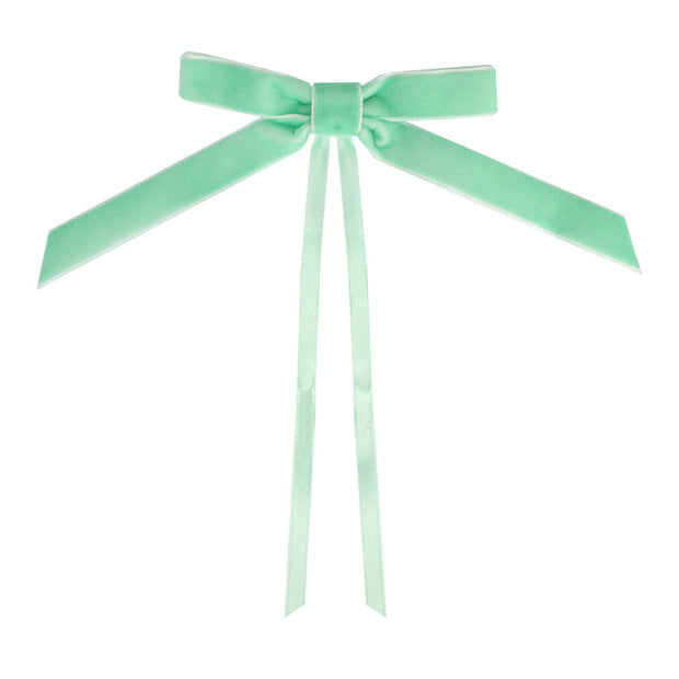 Candy Velvet Bows 8 Pack - Green