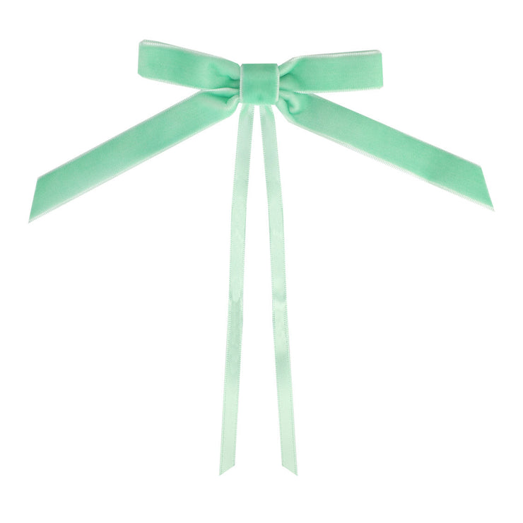Candy Velvet Bows 8 Pack - Green