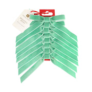 Candy Velvet Bows 8 Pack - Green
