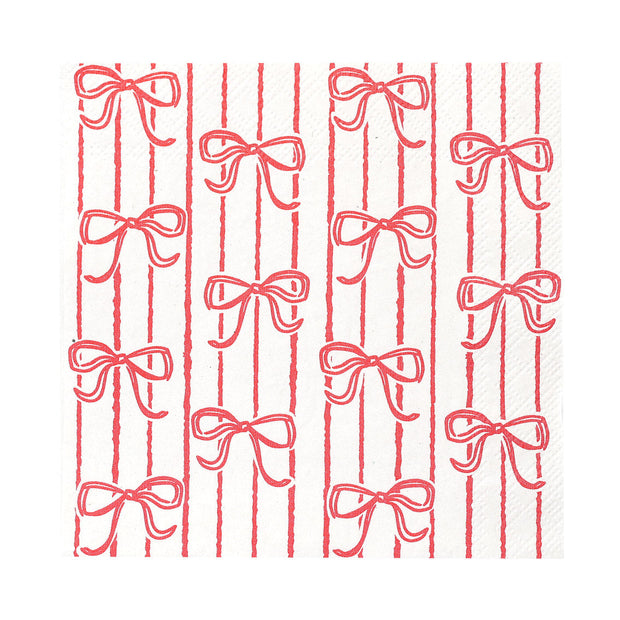 Christmas Paper Napkins 20 Pack - Candy Bows