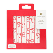 Christmas Paper Napkins 20 Pack - Candy Bows