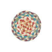 Braided Rug Company Jute Coasters Set - Carnival