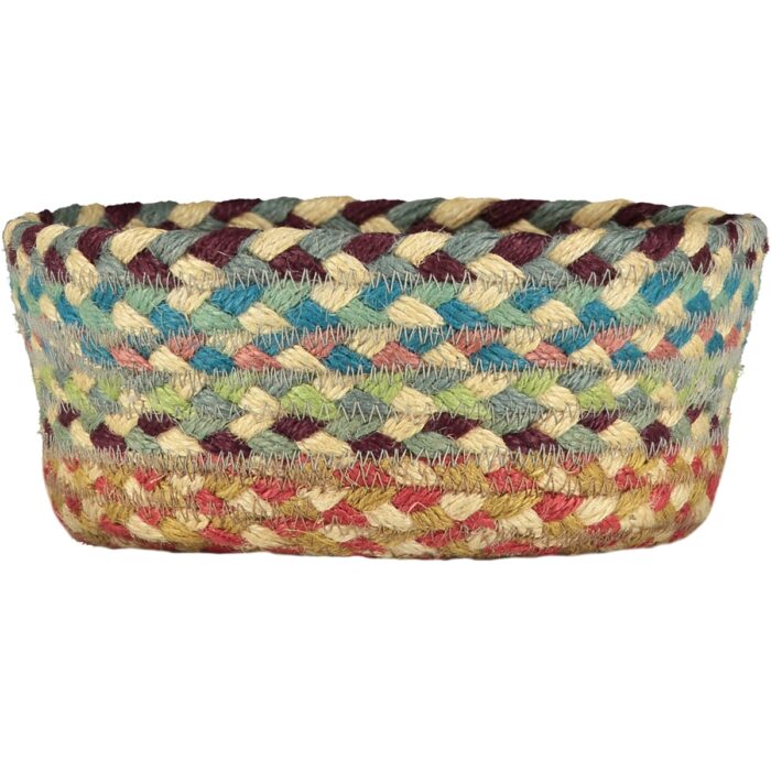 The Braided Rug Company Jute Basket -  Mini Carnival