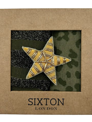 Sixton London Ivy Leopard & Berlin Sock Duo with Star Pin