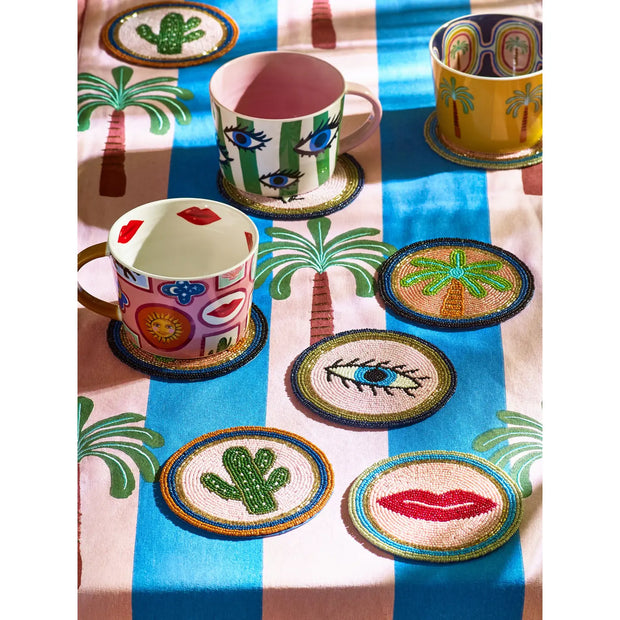 Eleanor Bowmer Set of 4 Beaded Coasters - Icon