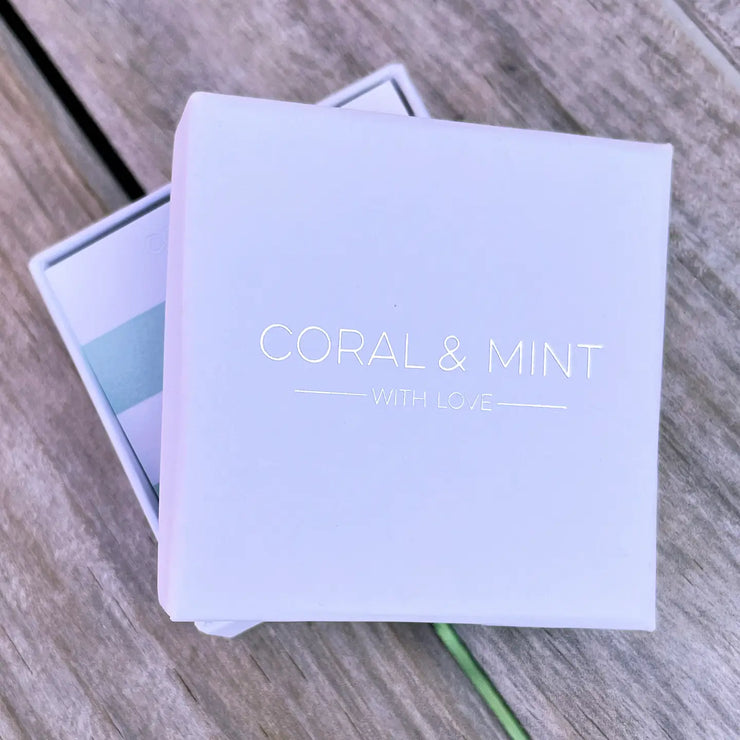 Coral & Mint Clover Earrings