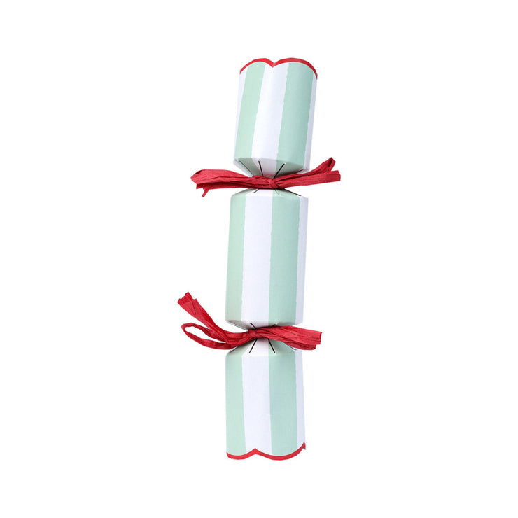 Mini Christmas Crackers Box of 6 - Striped