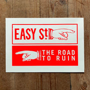 Pressed and Folded Print - Easy Street Pointers