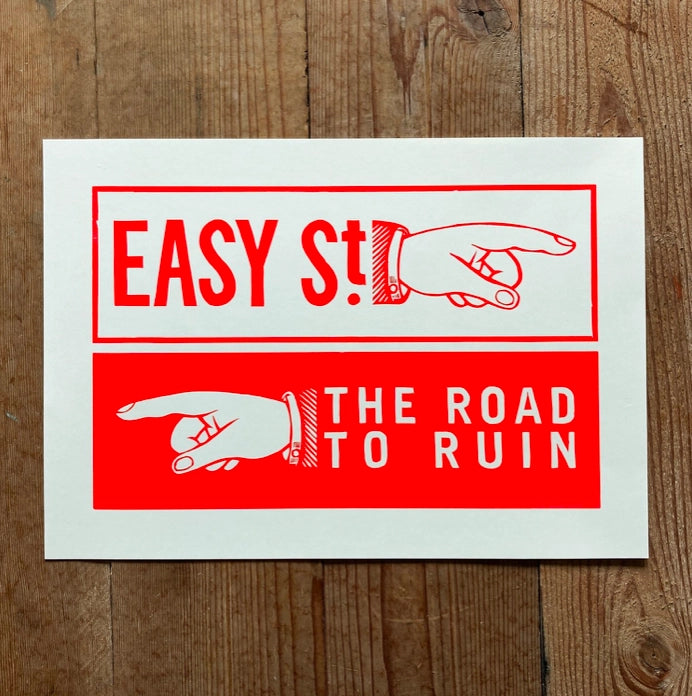 Pressed and Folded Print - Easy Street Pointers