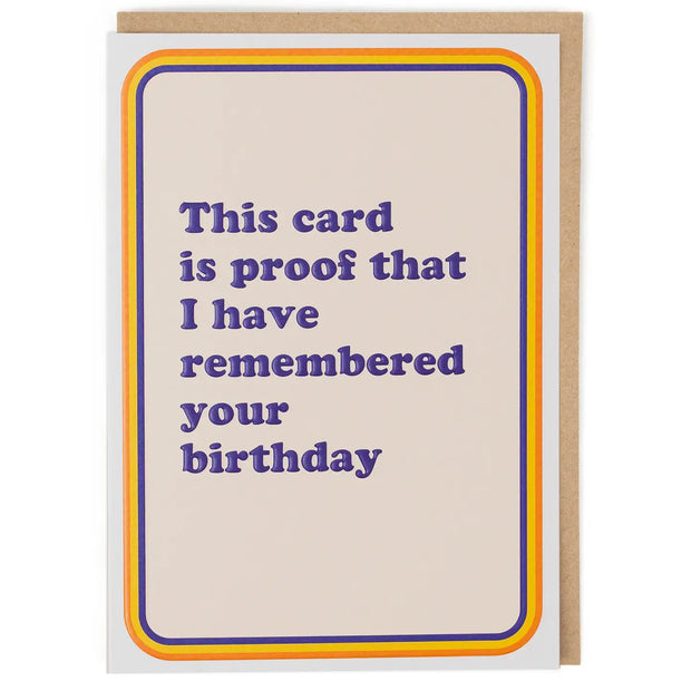 Cath Tate Remembered Your Birthday Card