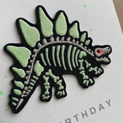 Petra Boase Dino Skeleton Iron On Charm Birthday Card