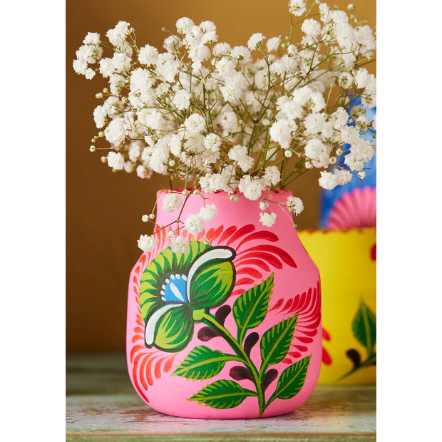 Namaste Hand Painted Boyam Planter - Medium