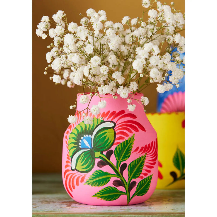 Namaste Hand Painted Boyam Planter - Medium