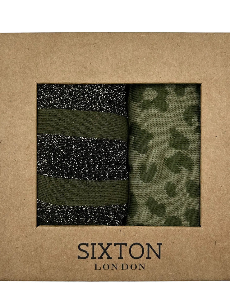 Sixton London Ivy Leopard & Berlin Sock Duo