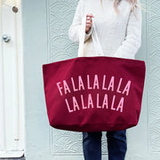 Falalalala Lalalala Burgundy REALLY Big Bag