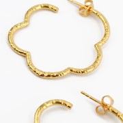 My Doris Gold Flower Hoop Earrings