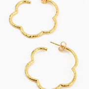 My Doris Gold Flower Hoop Earrings