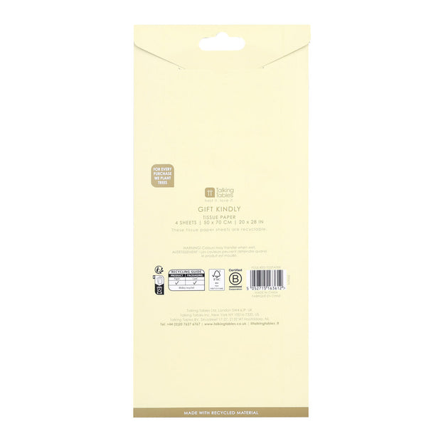 Red Folklore Tissue Paper - 4 Sheets