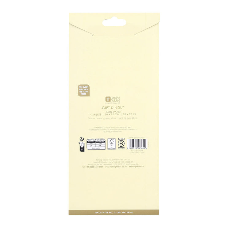 Red Folklore Tissue Paper - 4 Sheets