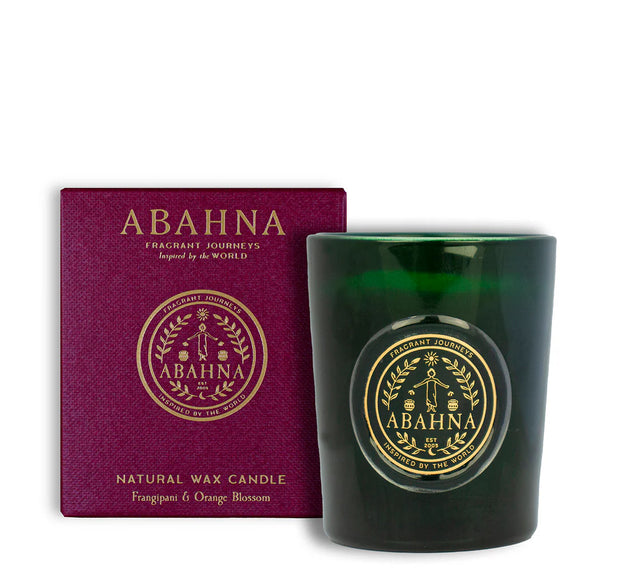 Abahna Natural Wax Votive Candle - Frangipani & Orange Blossom
