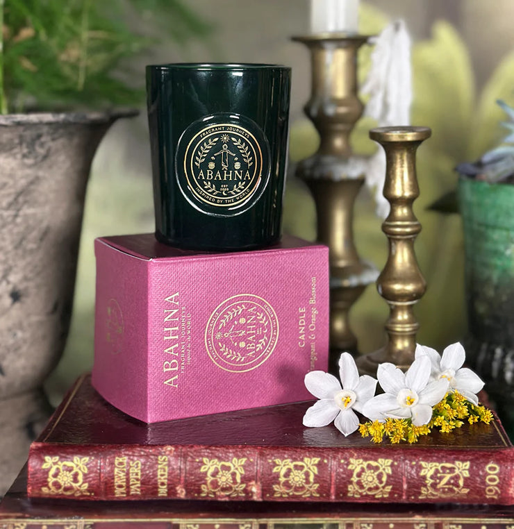 Abahna Natural Wax Votive Candle - Frangipani & Orange Blossom