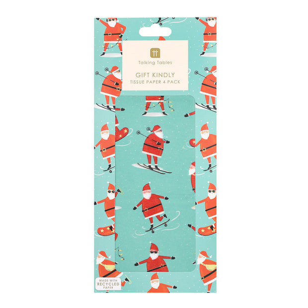 Fun Guy Santa Tissue Paper - 4 Sheets