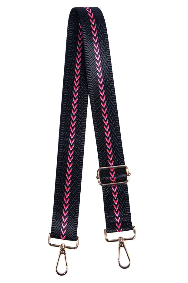 Fuchsia Small Arrow Print Bag Strap