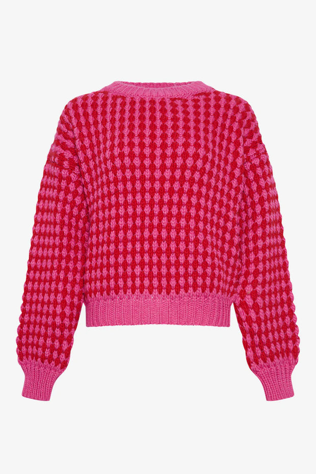 Noella Gio Knit Jumper Pink Red Mix