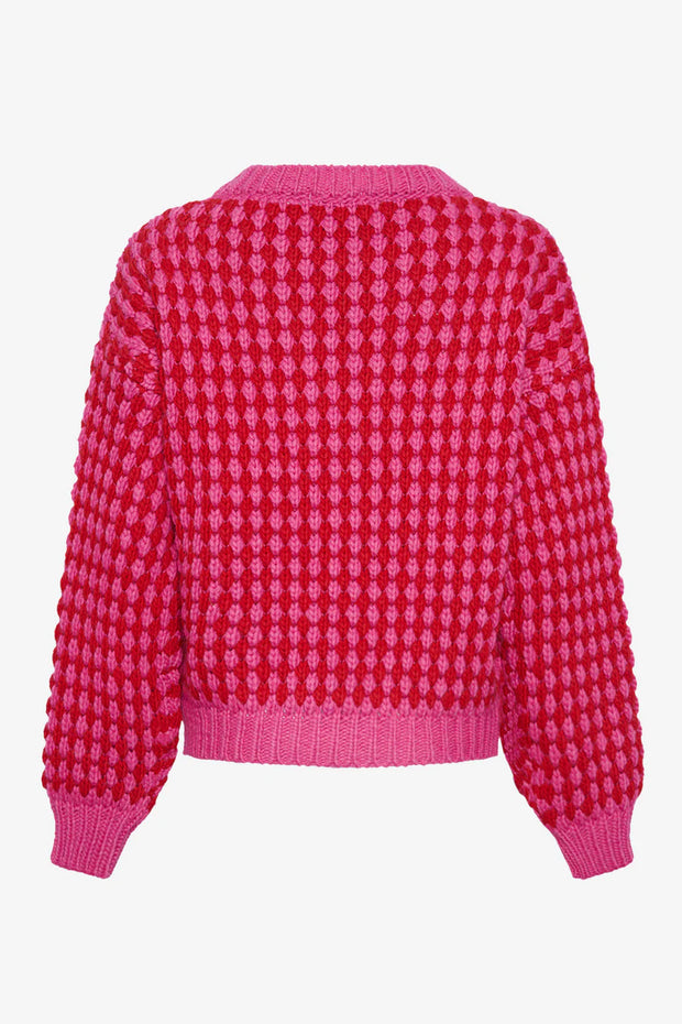 Noella Gio Knit Jumper Pink Red Mix