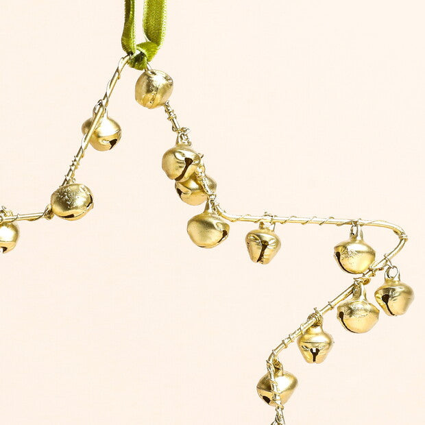 Gold Bells Star Hanging Decoration