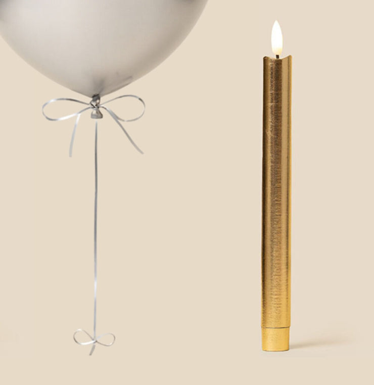 Tinkalink Fabric Wrapped LED Candles x 2 - Metallics