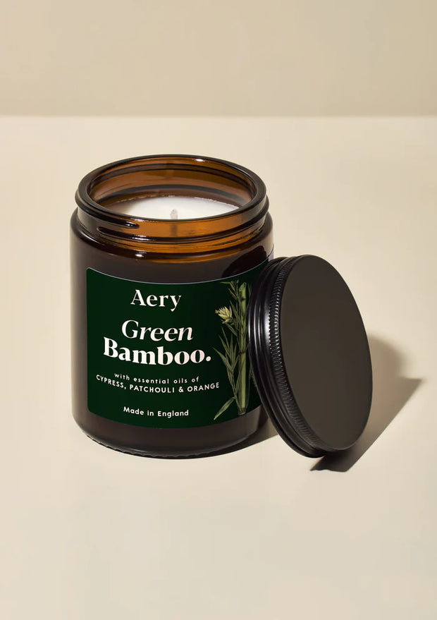 Aery Green Bamboo Jar Candle - Cypress, Patchouli & Orange