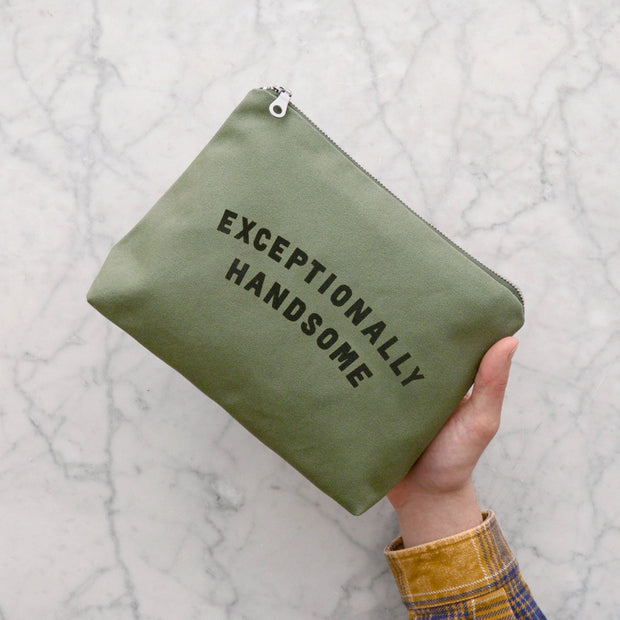 Exceptionally Handsome Olive Wash Bag