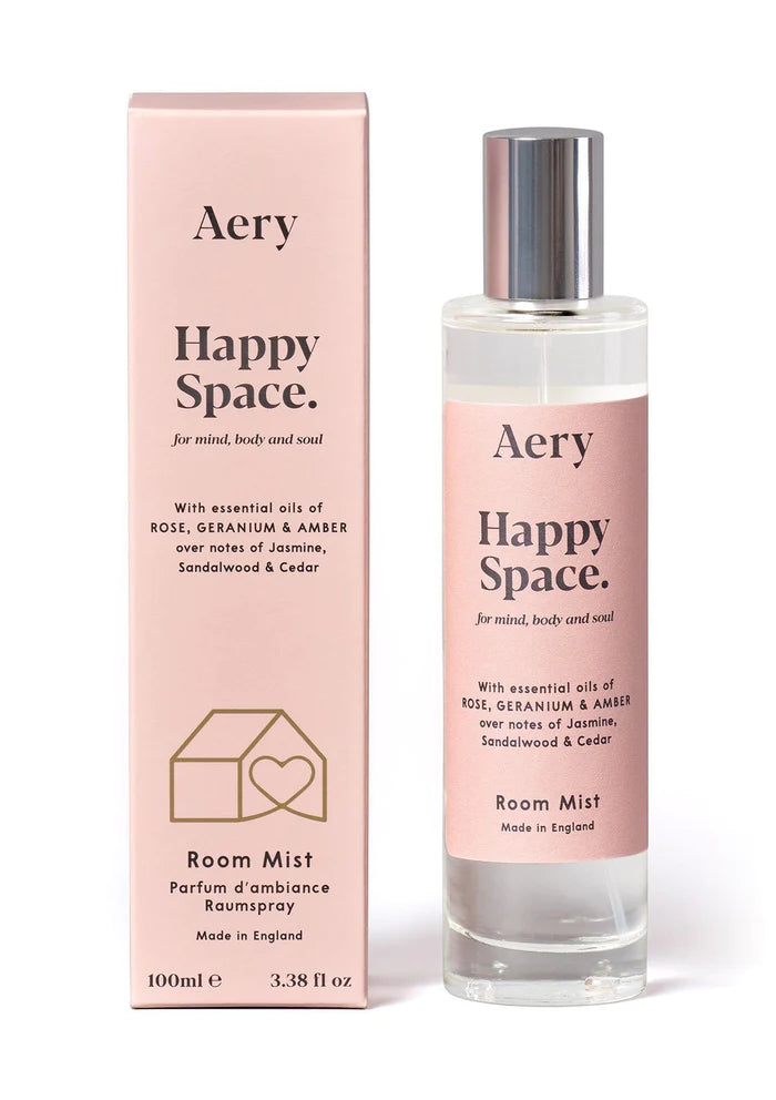 Aery Happy Space Room Mist - Rose, Geranium & Amber