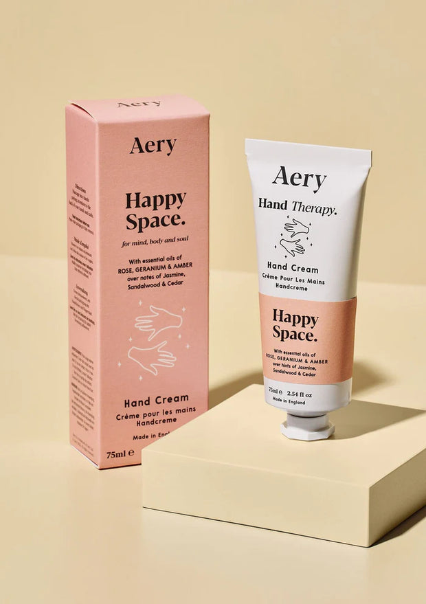 Aery Happy Space Hand Cream - Rose, Geranium & Amber