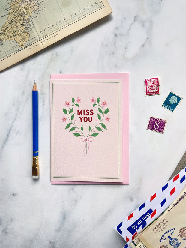 Flora Fricker Miss You Card