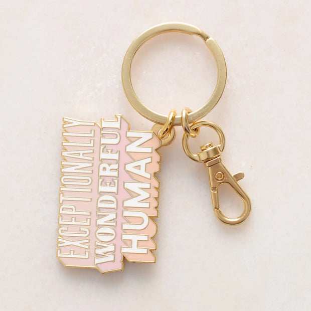 Enamel Keyring - Exceptionally Wonderful Human