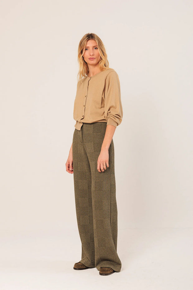 Indi & Cold Khaki Jacquard Trousers