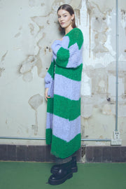 Noella Jagger Knit Cardigan - Orabel Green Stripe