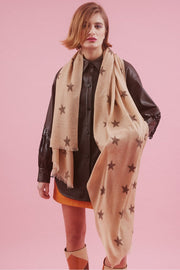 Cashmere & Silk Blend Star Scarf Wrap