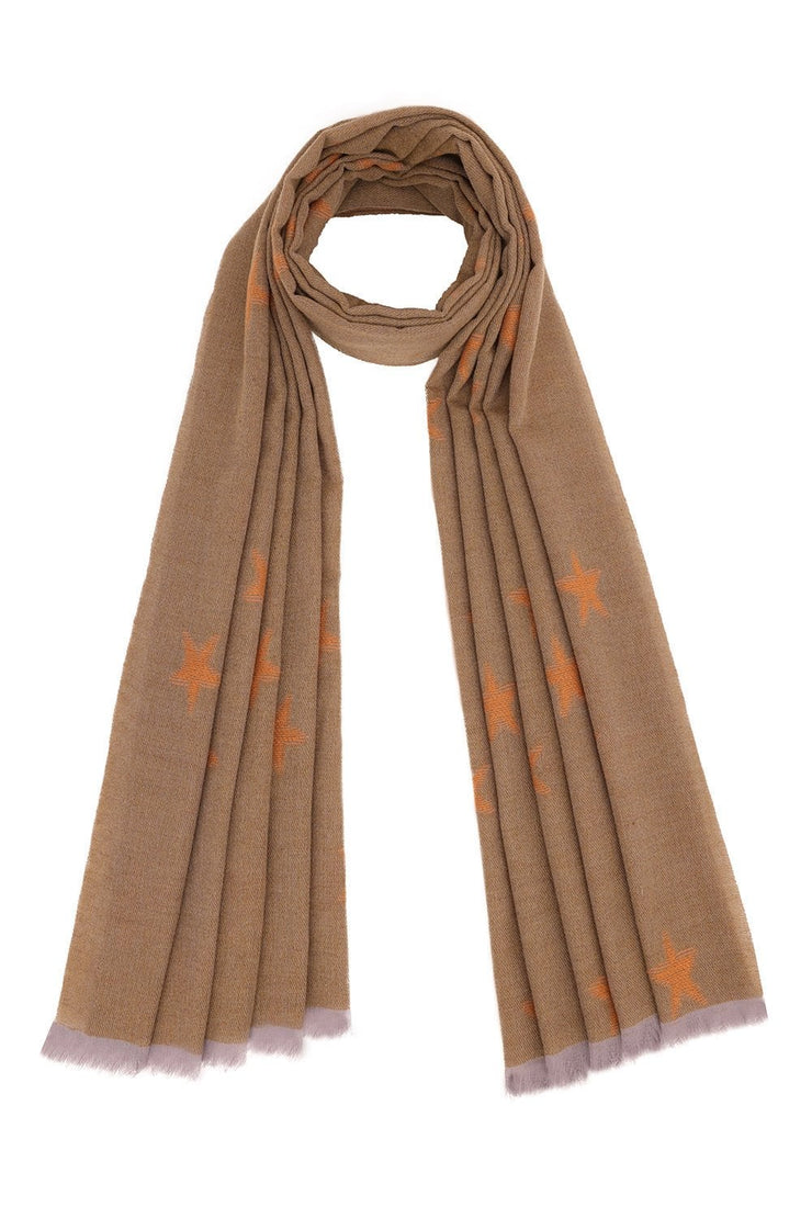 Cashmere & Silk Blend Star Scarf Wrap