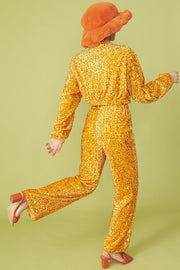 Bamboo Sequins Trousers - Orange