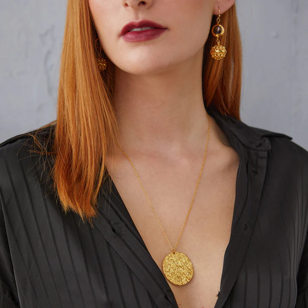Ashiana Harmonia Long Gold Coin Necklace