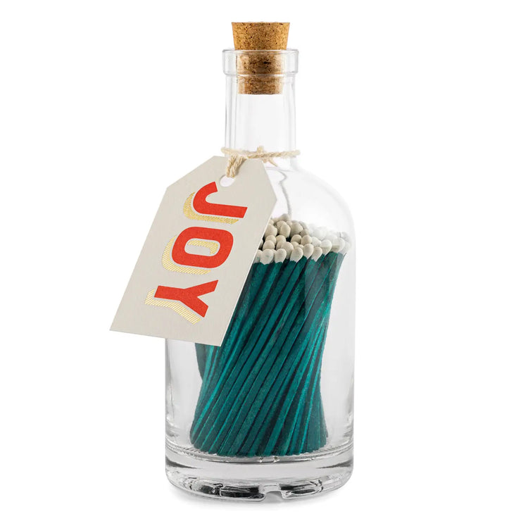 Christmas Glass Bottles of Matches - Joy