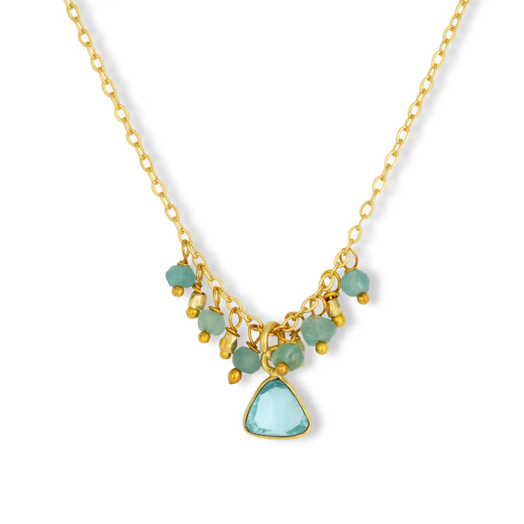 Ashiana Lacey Necklace - Aqua