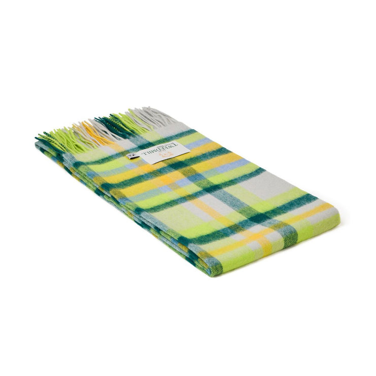 Tweedmill Bright Check Citrus Lambswool Scarf