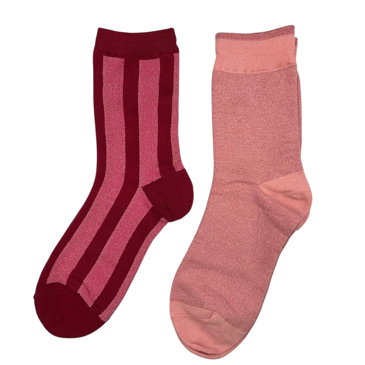 Sixton Red Berlin Sock Duo with Linear Eye Pin