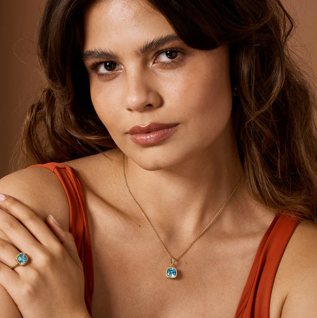 Ashiana Lois Necklace - Blue Topaz